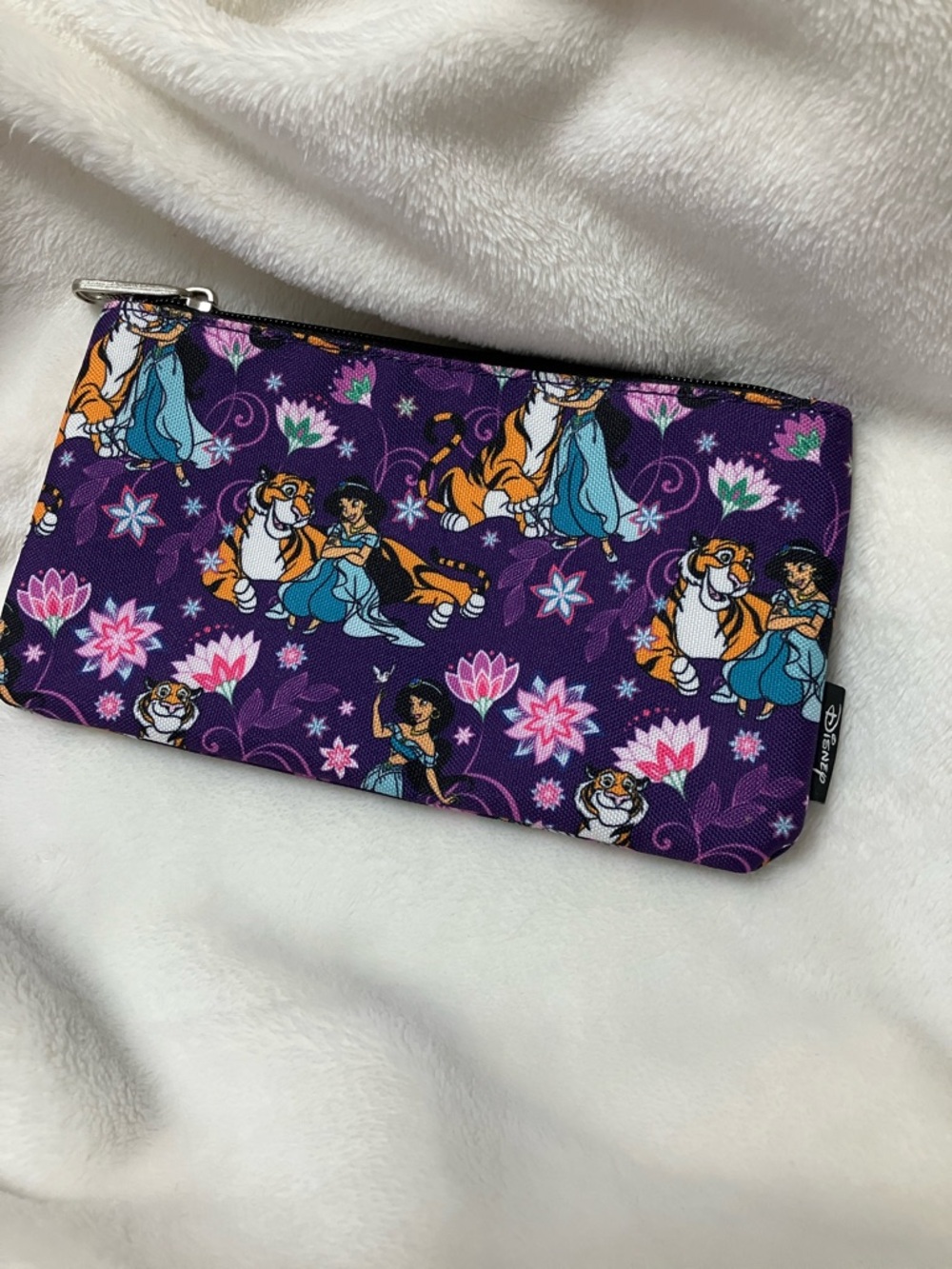 💐 Loungefly Disney Jasmine & Raj Floral Cosmetic Makeup Case Pouch Multi